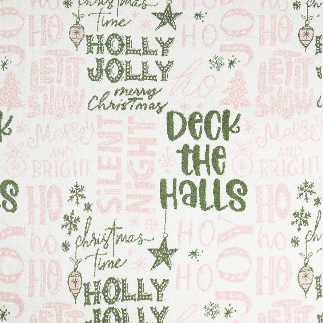 "Holly Jolly Christmas" Throw Blanket