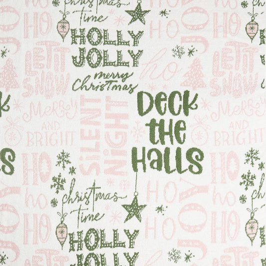 "Holly Jolly Christmas" Throw Blanket