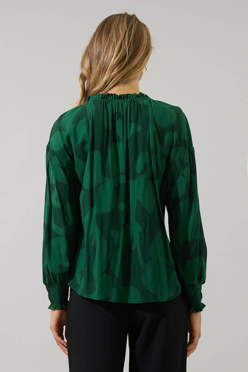 Emerald Vine Tassel Blouse