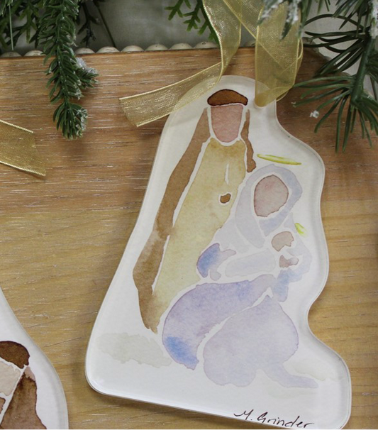 Water Color Holy Family Acrylic Ornament