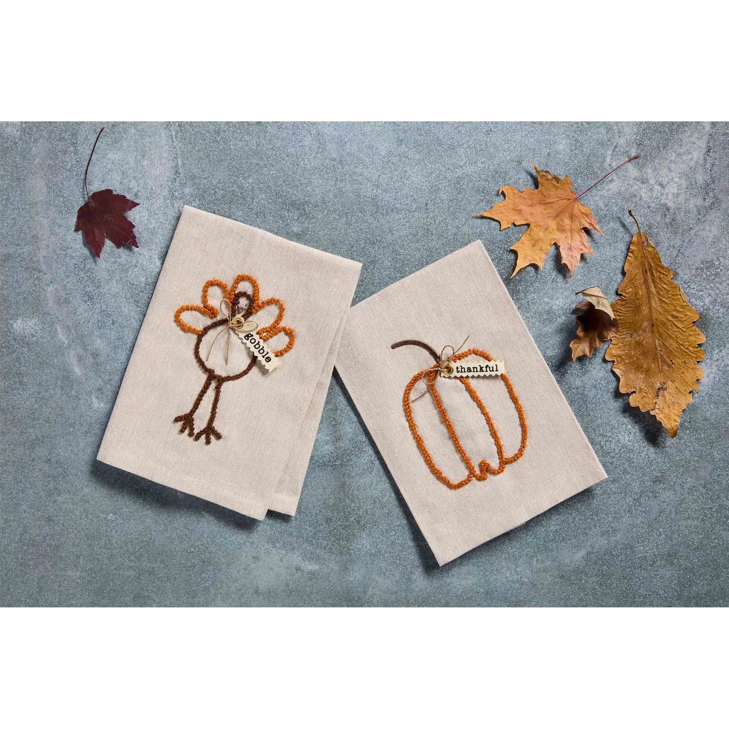 Pumpkin Fall Knotted Tea Towel