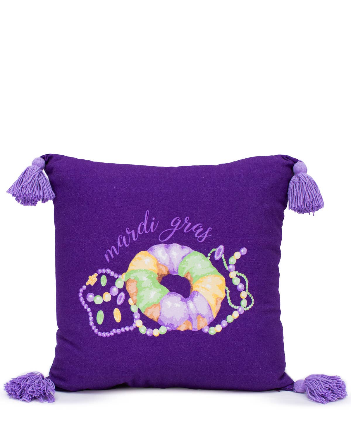 "King Cake Love" Throw Pillow