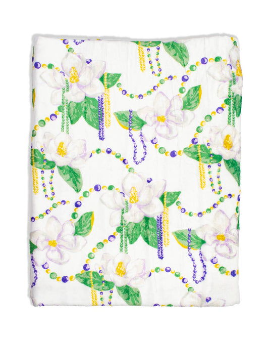 Mardi Magnolia Throw   Multi   50x60
