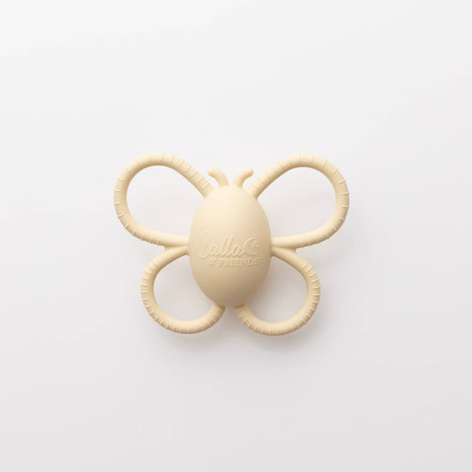 Garden Party Collection - Butterfly Rattle Teether: Lemon