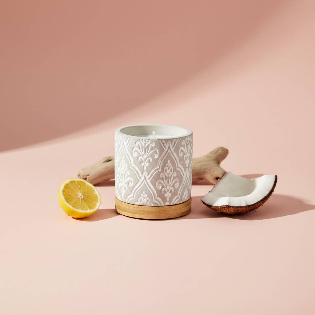 3 oz Damask Stone Candle: Opulence