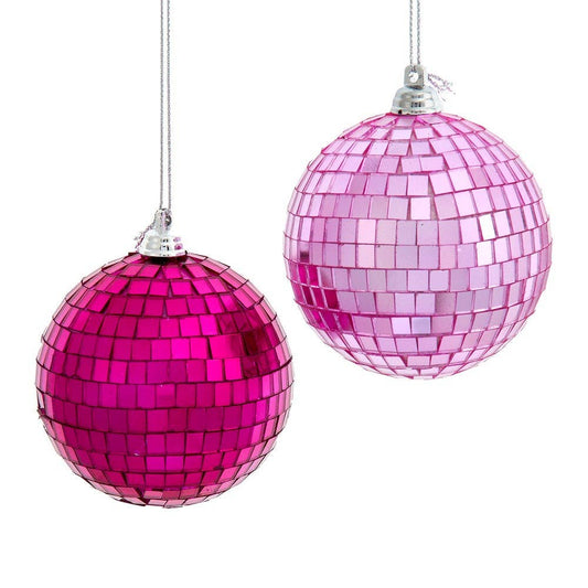 Pink Disco Ball Ornaments