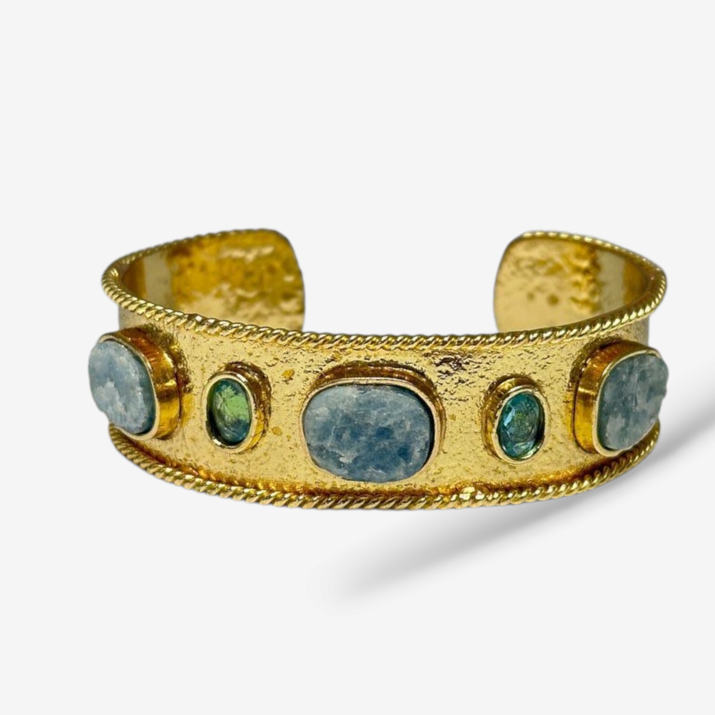 Smoky Quartz Gem Cuff: Labradorite