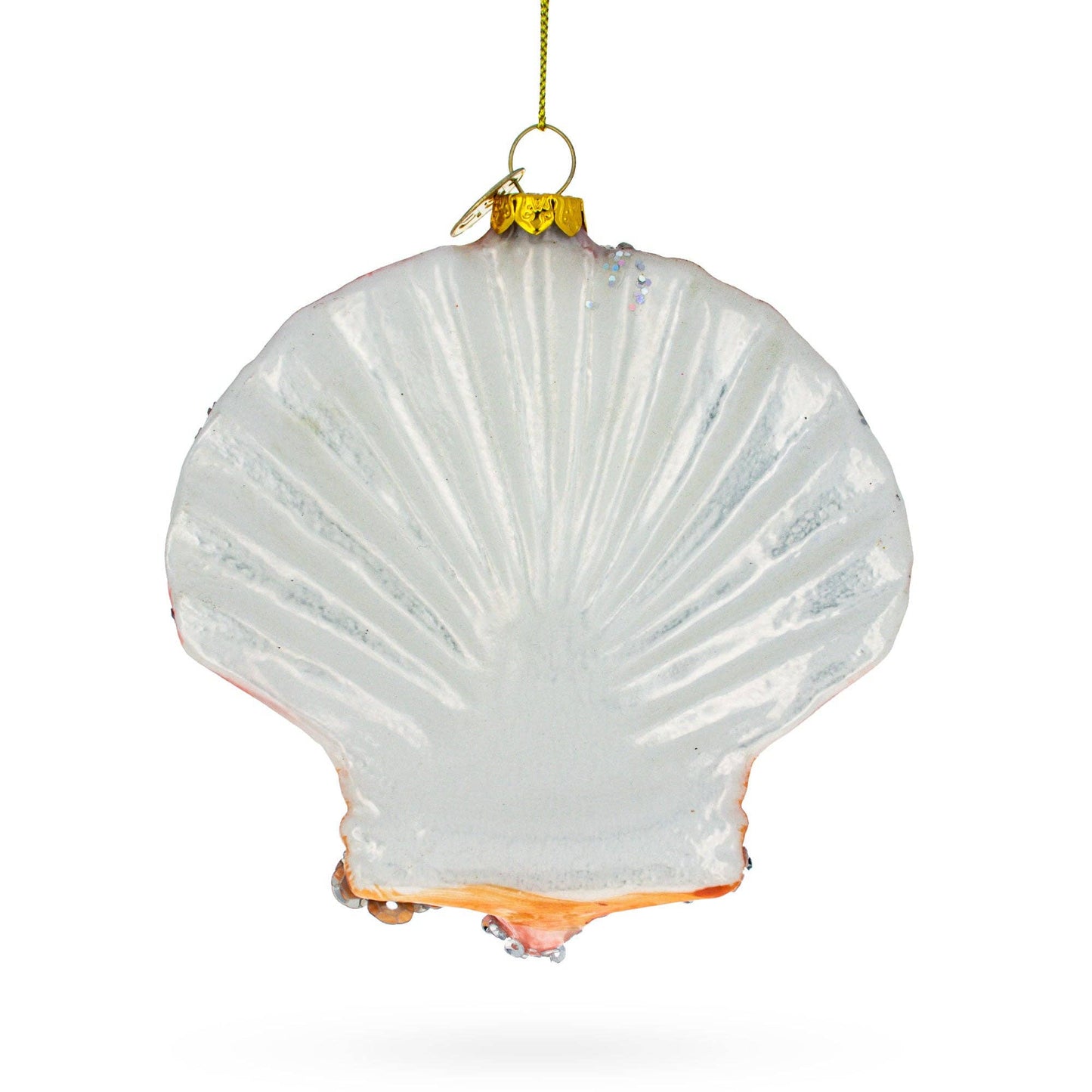 Sparkling Seashells Glass Ornament