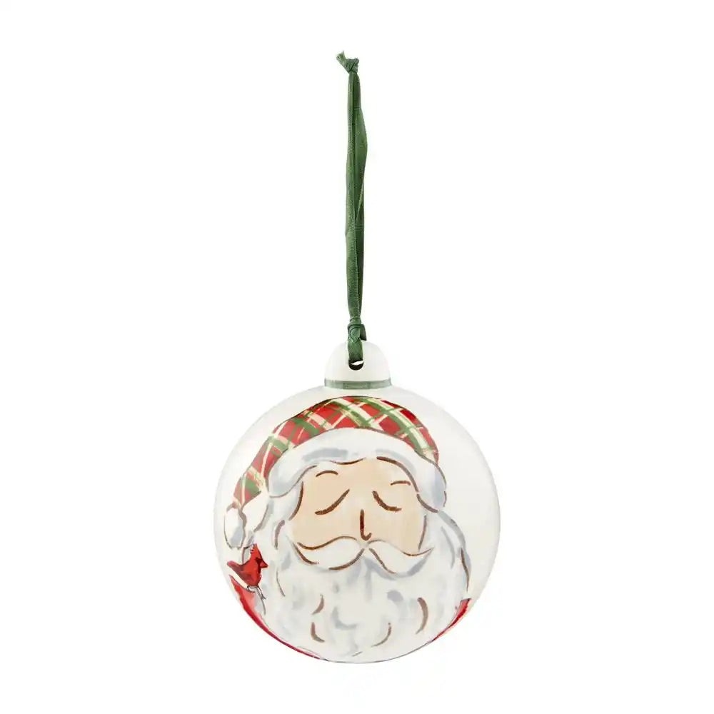 Santa Bird Ball Ornament