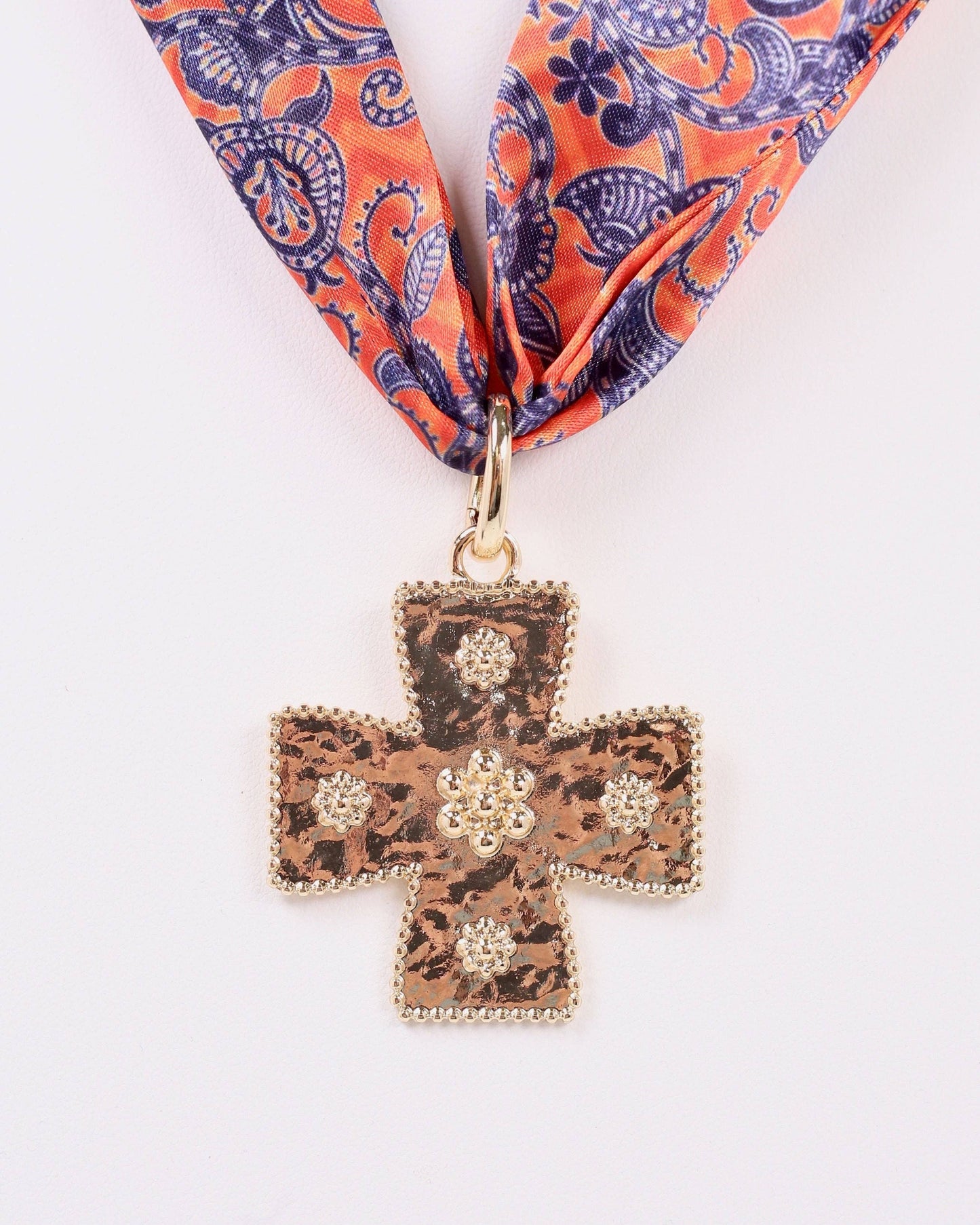 Carol Small Gold Cross Charm Gold
