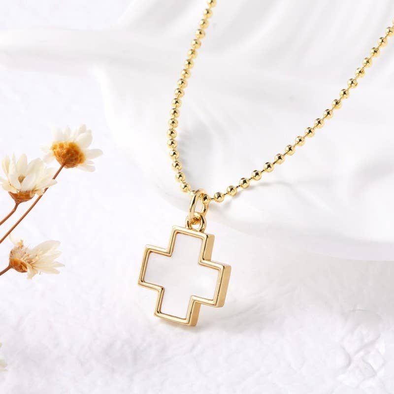 Epoxy Cross Pendant Necklace