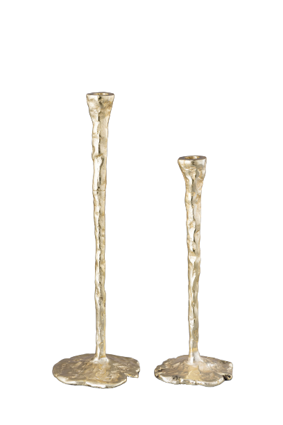 Gold Taper Candleholder Set