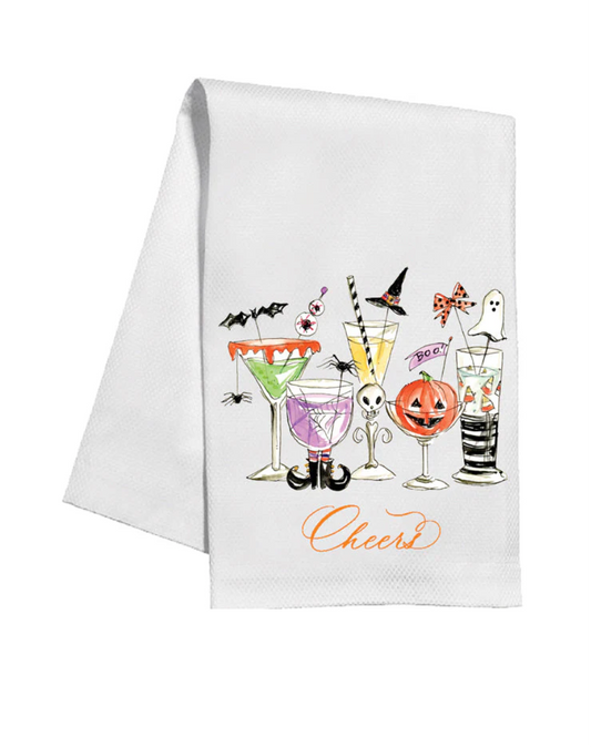 Halloween Cocktails Tea Towel