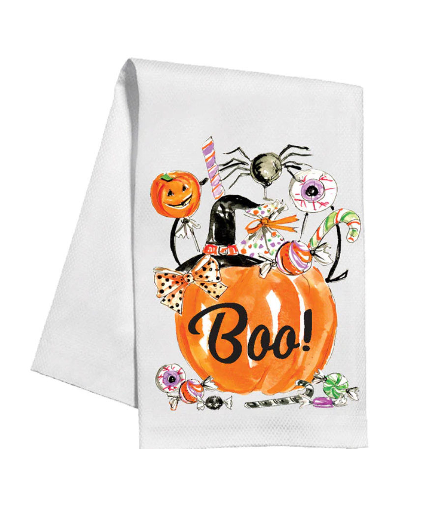 Candy Pumpkin Tea Towel