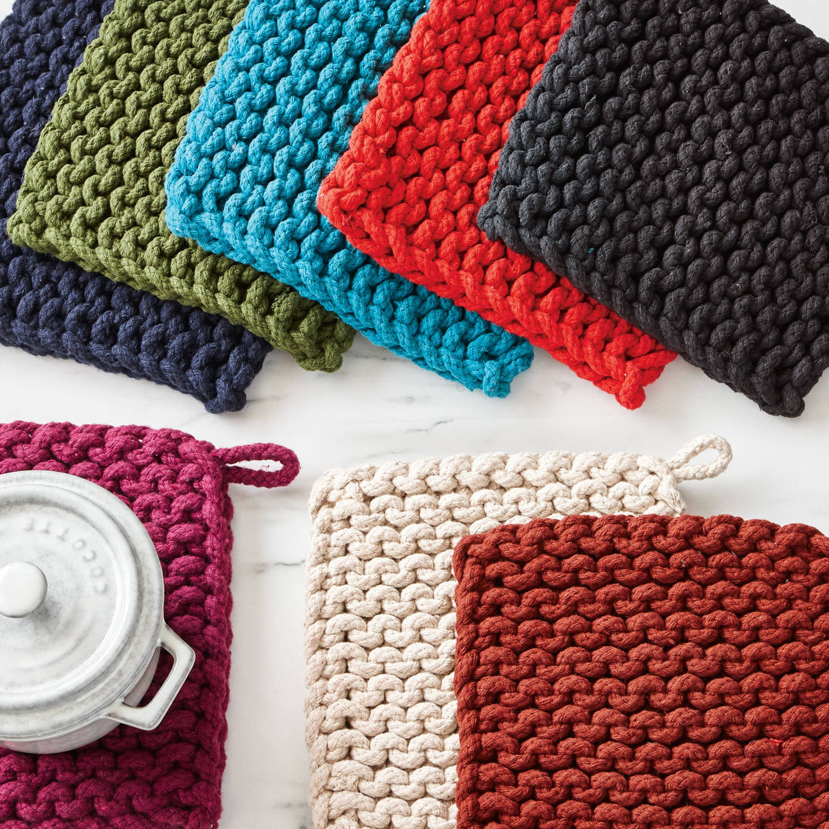 Crochet Trivet/Potholder-Blue