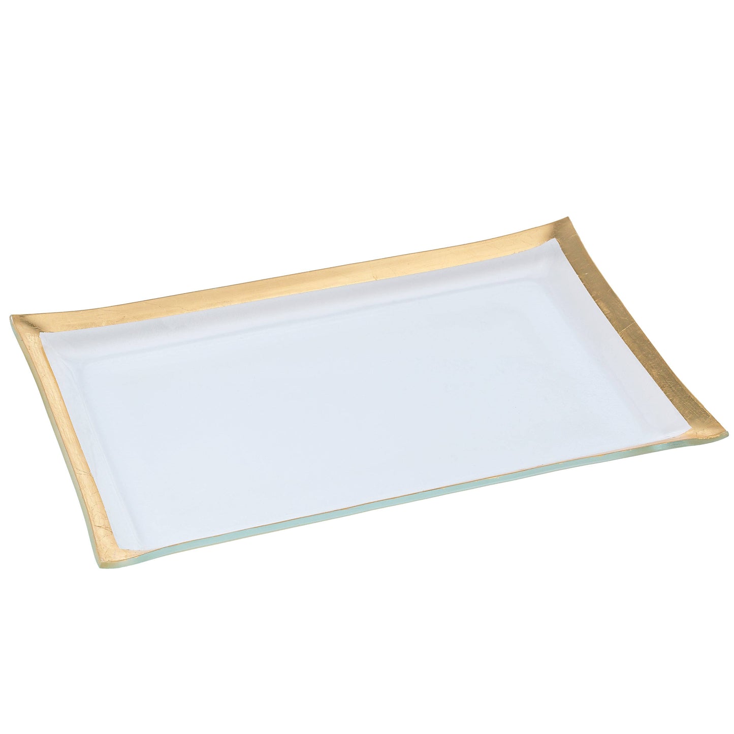 Rectangle, Gold-Edge Serving Tray-Large