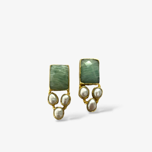Venus Vibe Earrings: Amazonite