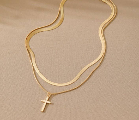 Emma Layer Cross Necklace