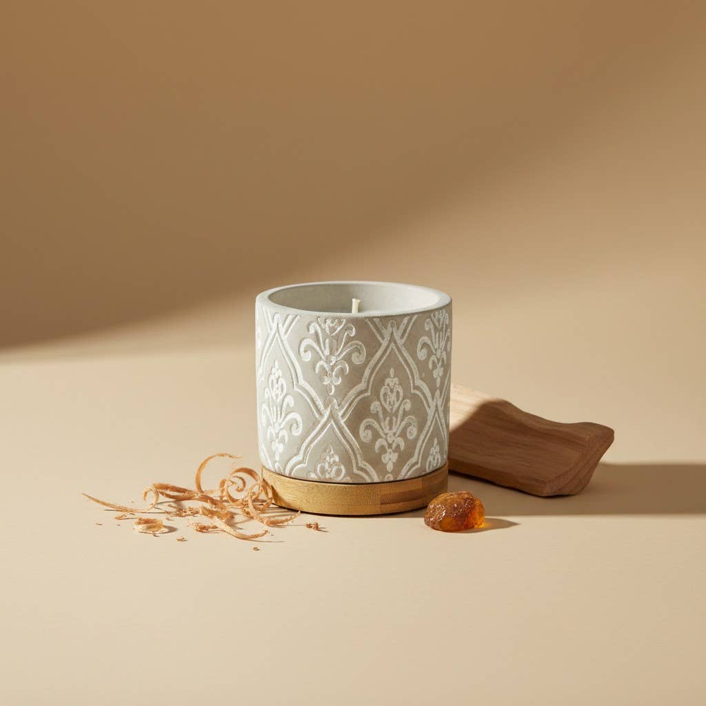 3 oz Damask Stone Candle: Opulence