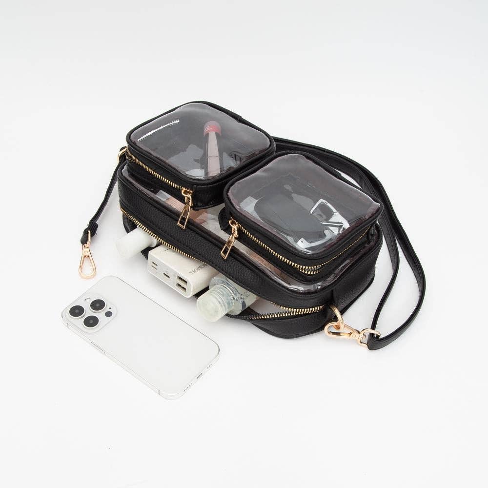 White double pocket handbag