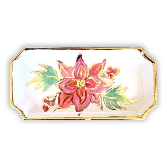 Poinsettia Orleans Tray: Large