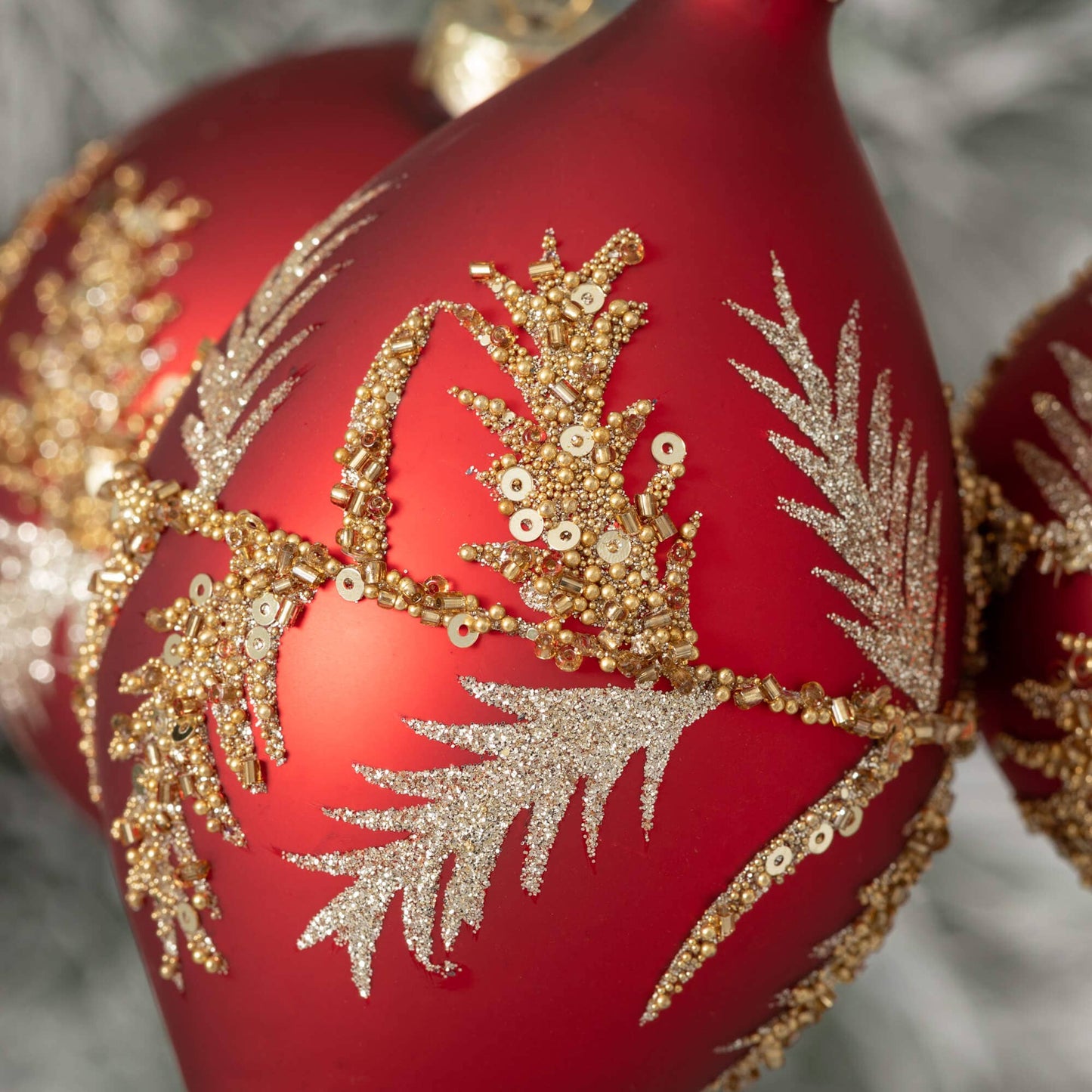 Gold Embellished Red Ornament