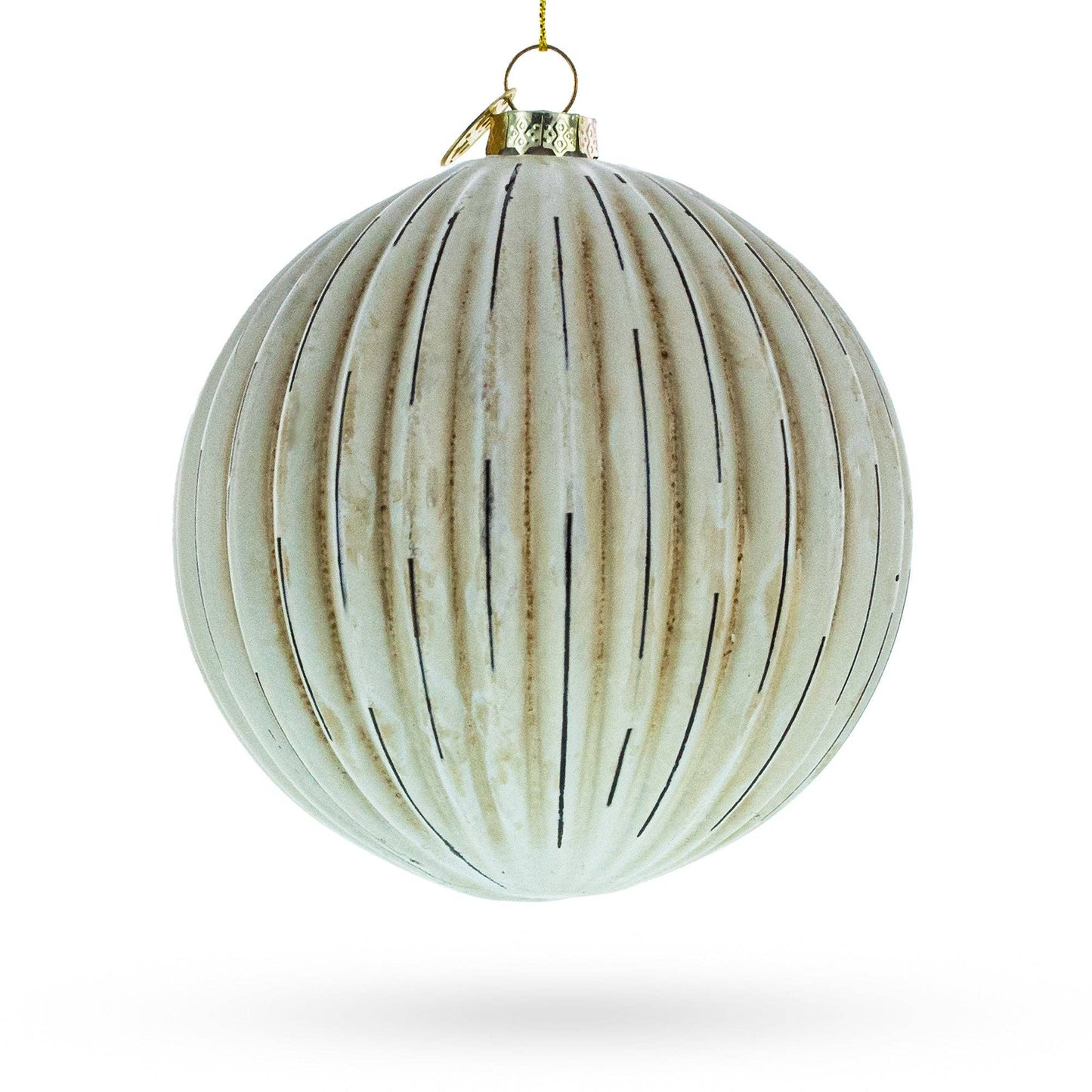 Antique-Style Ribbed Timeless Glass Ornament