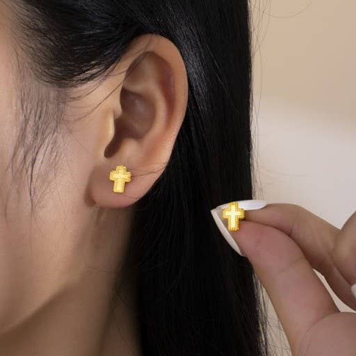 Kenzie Cross Stud Earrings