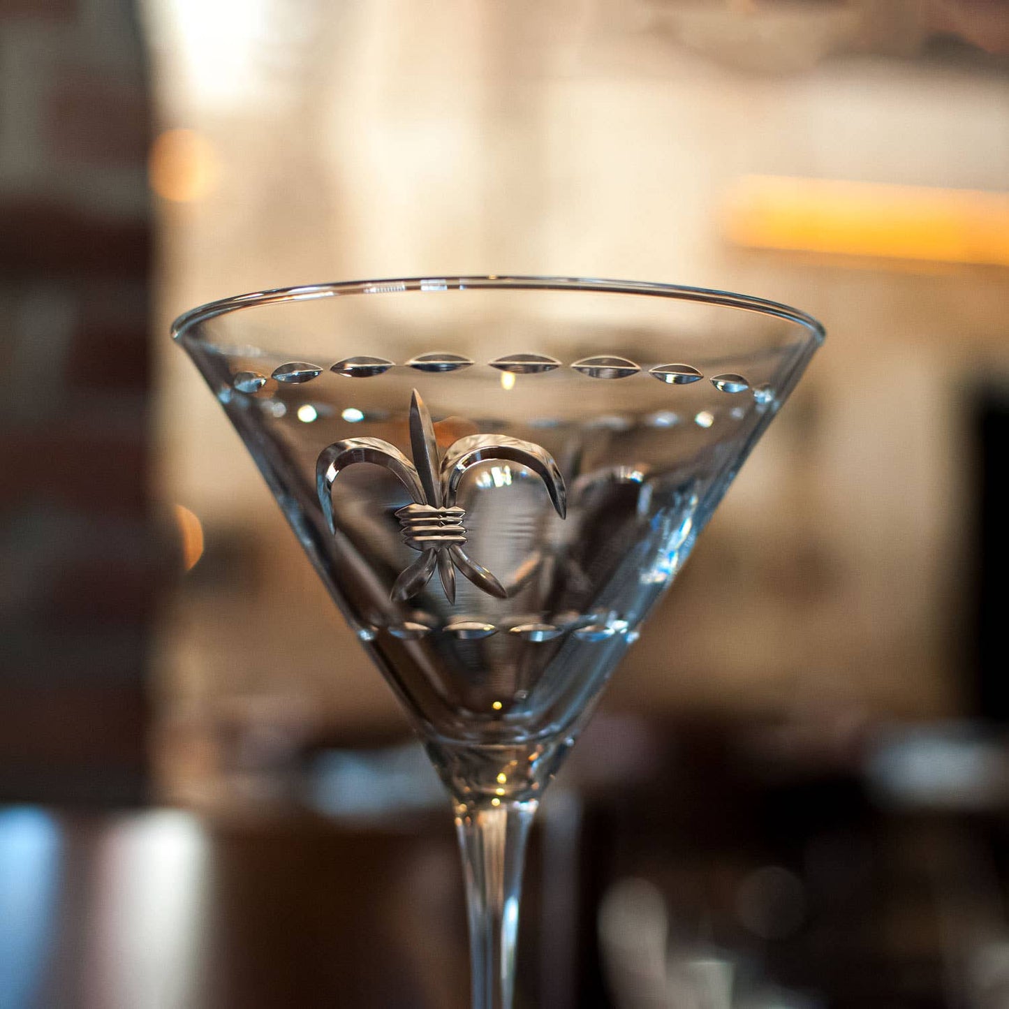 Fleur De Lis Martini Glass
