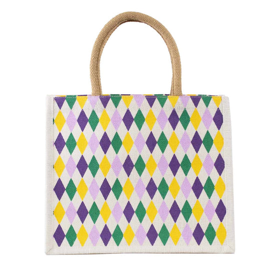 Mardi Gras Harlequin Gift Tote