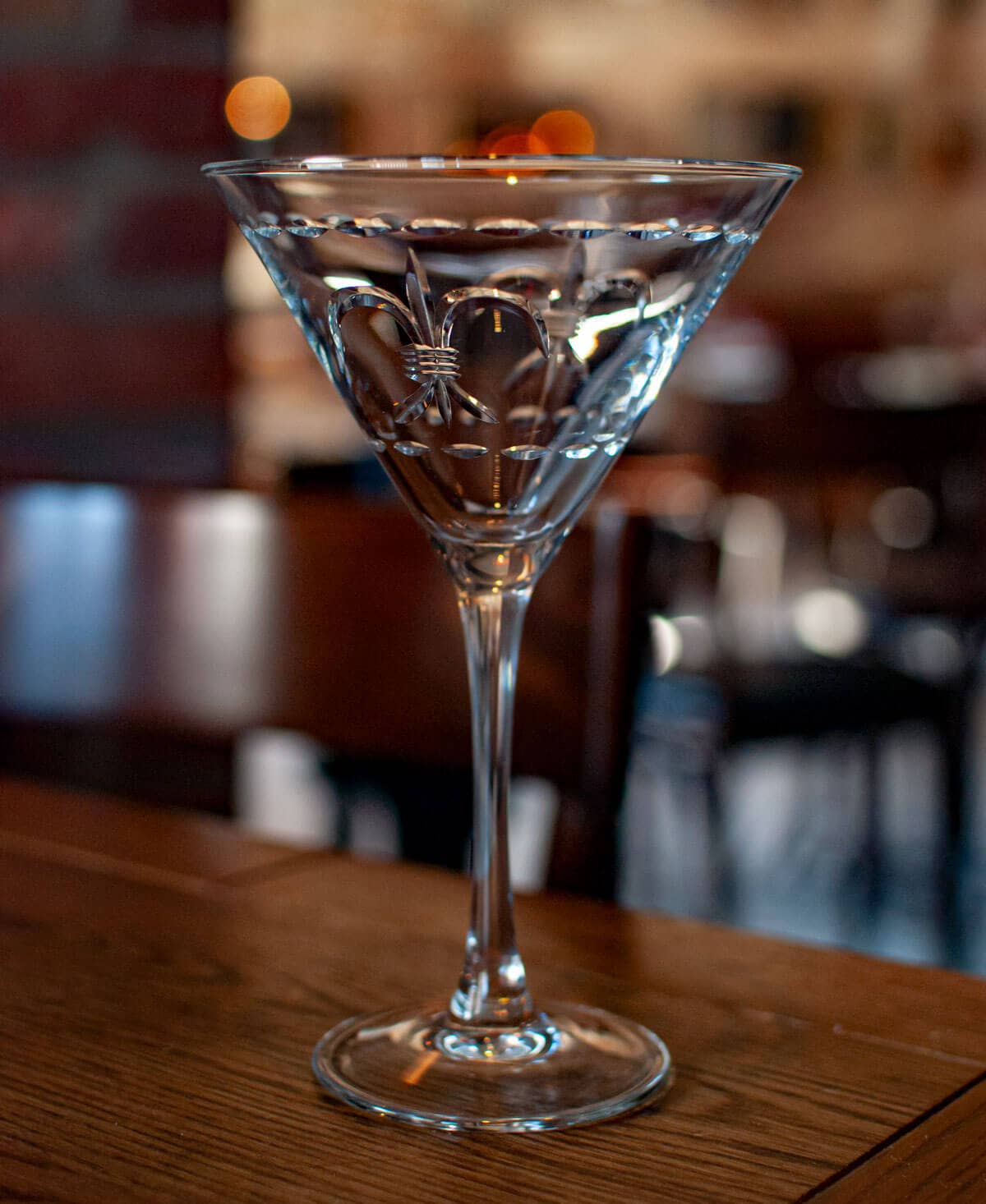Fleur De Lis Martini Glass