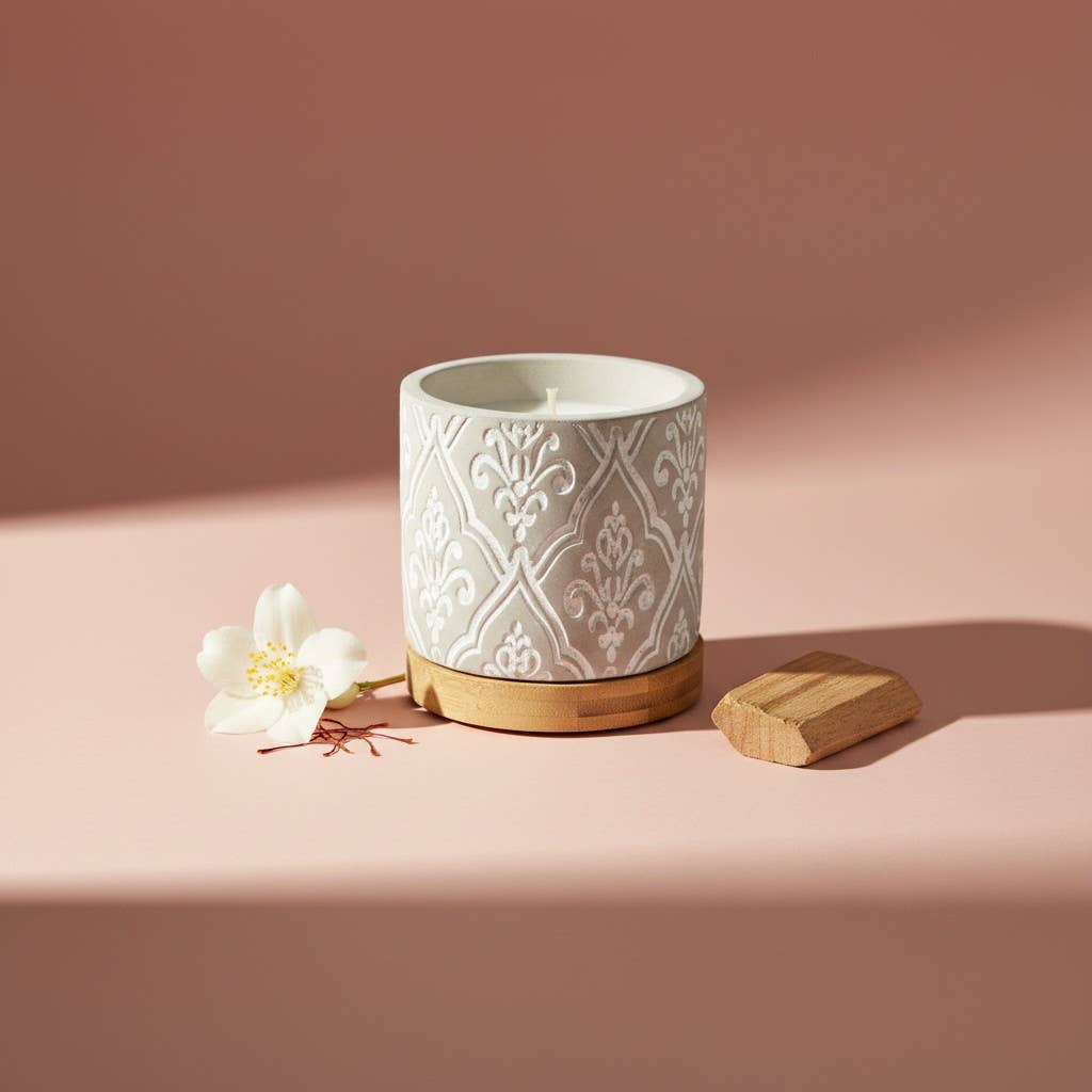 3 oz Damask Stone Candle: Opulence