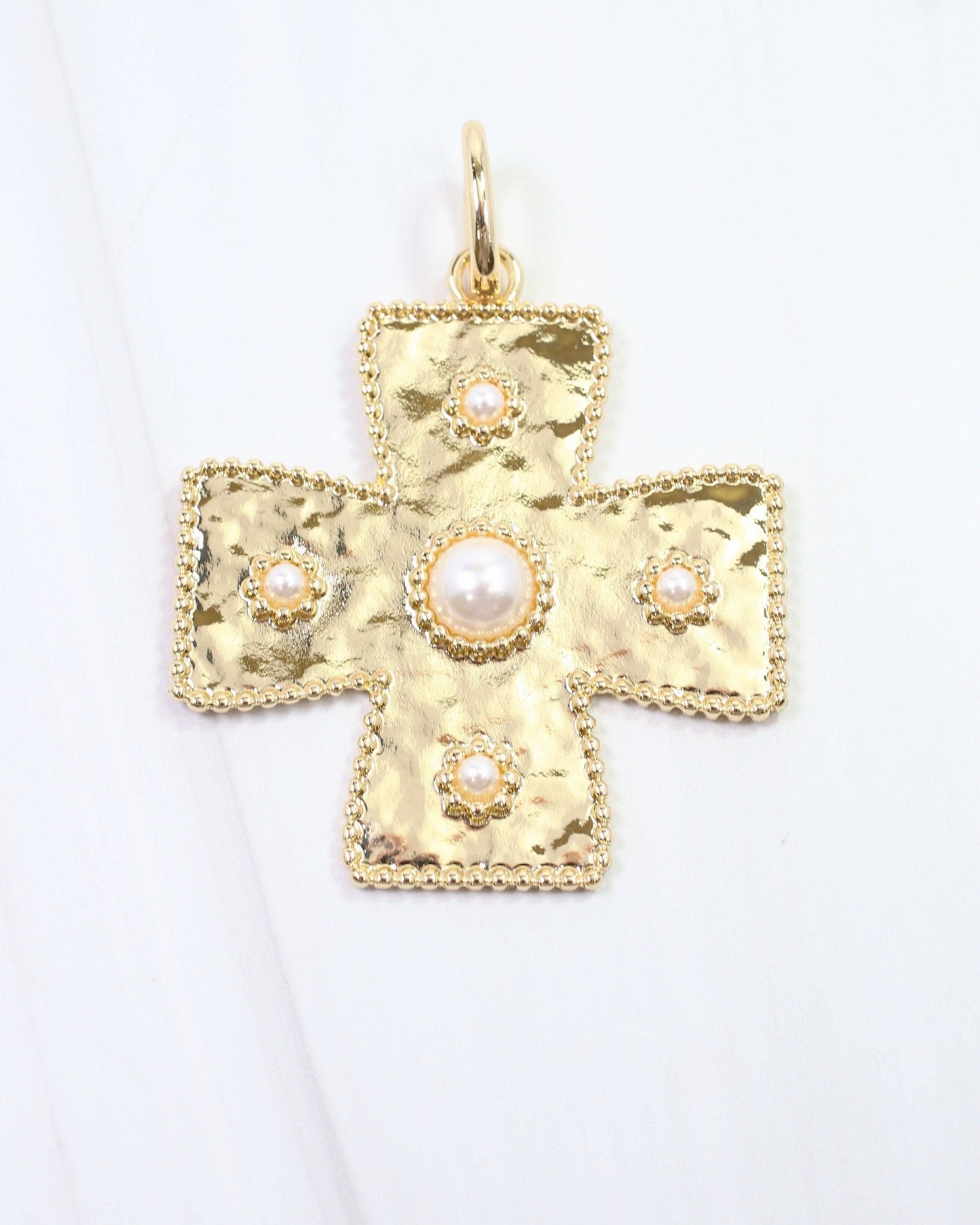 Cayce Large Cross Gold Charm