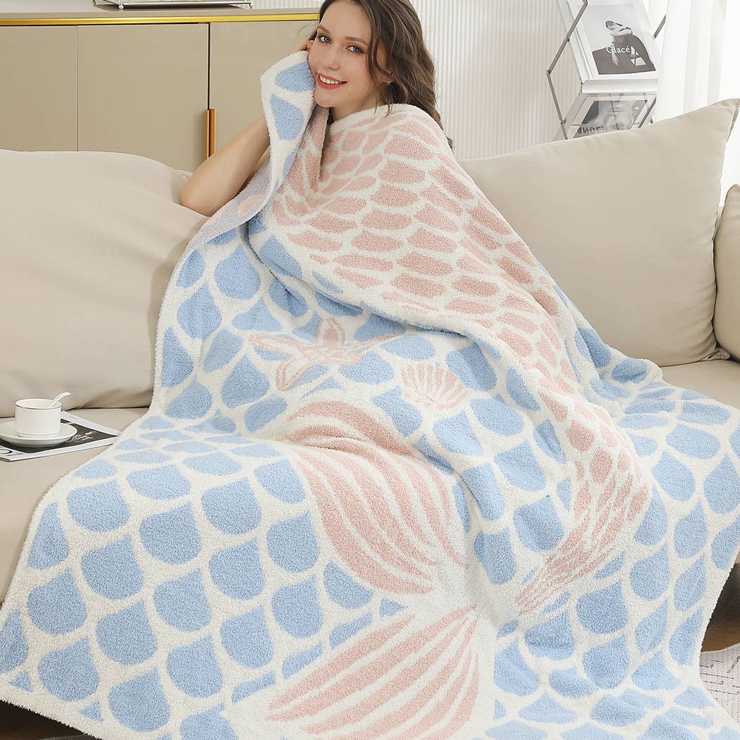 "Mermaid" Cozy Throw Blanket
