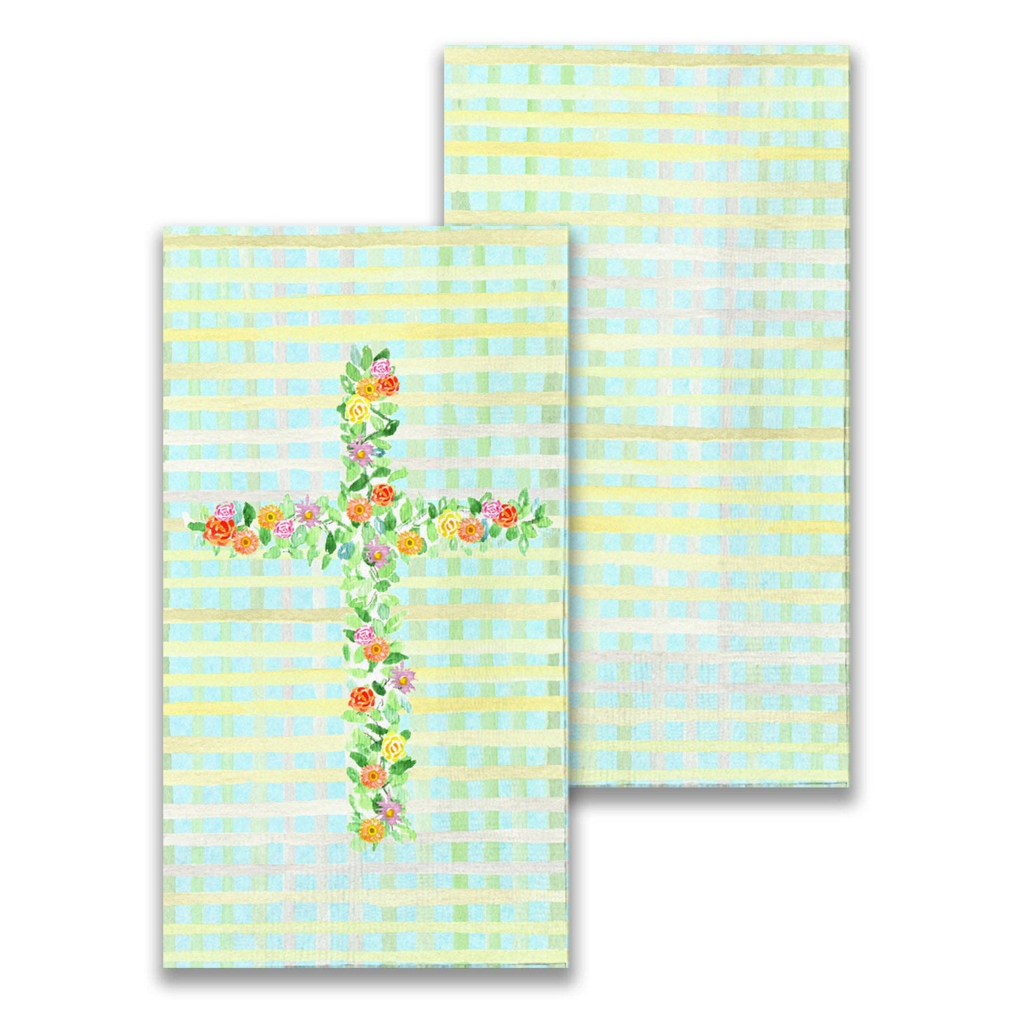 Cross with Flowers Guest Towels