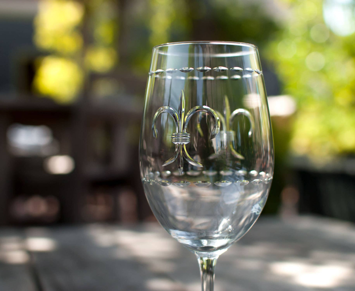 Fleur De Lis Wine Glass
