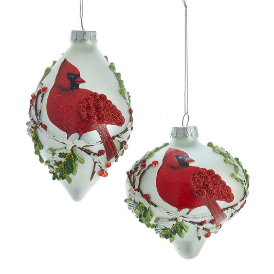 Cardinal Puffy Paint Ornament-FINIAL, ONION