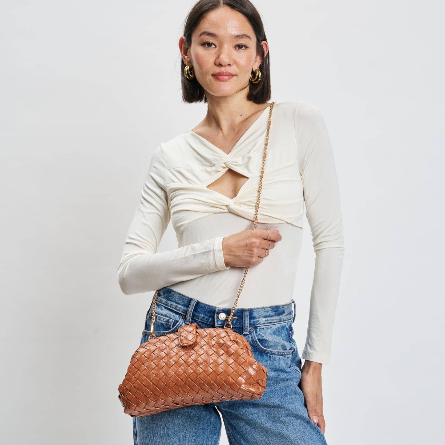 GiGi Crossbody Handbag: Tan