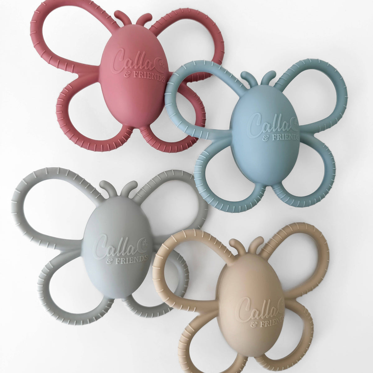 Garden Party Collection - Butterfly Rattle Teether: Petal Pink