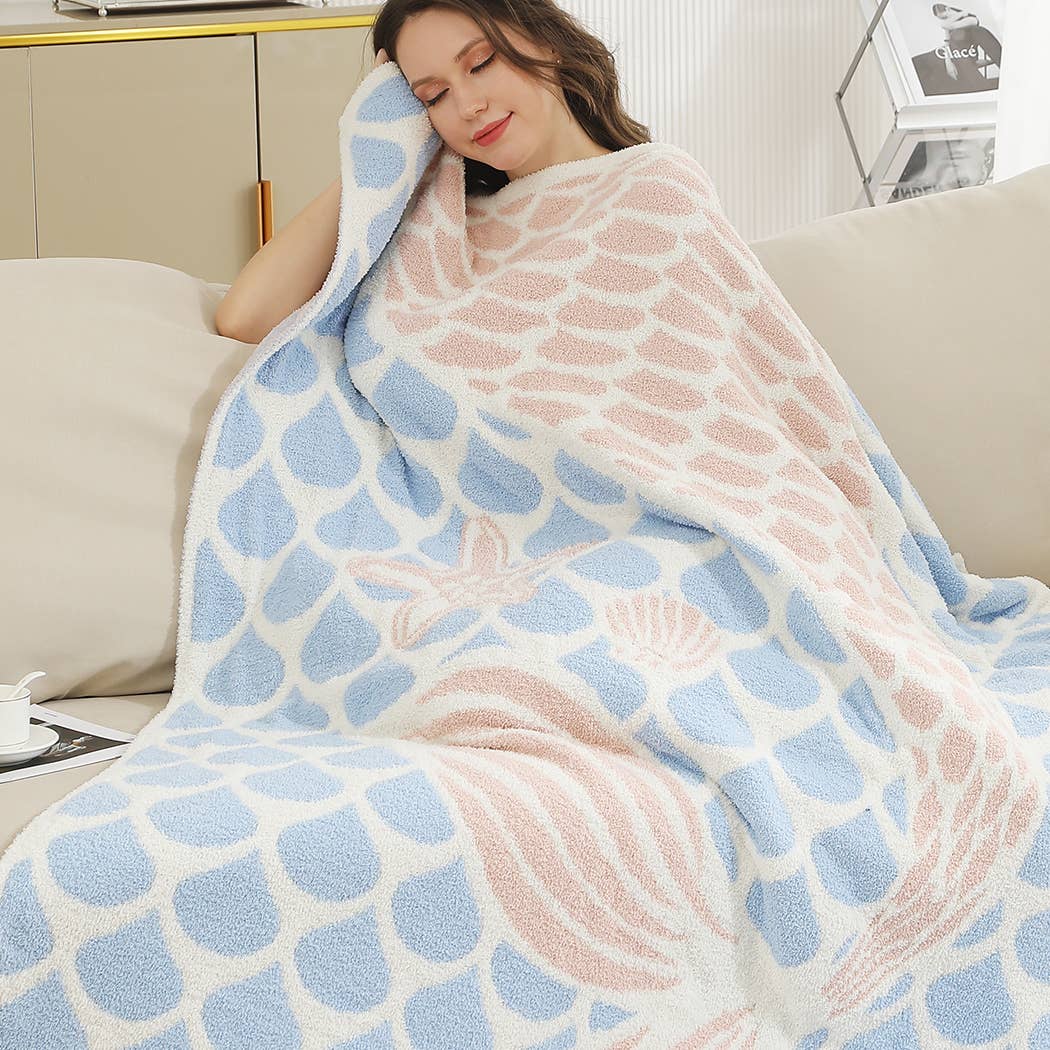 "Mermaid" Cozy Throw Blanket