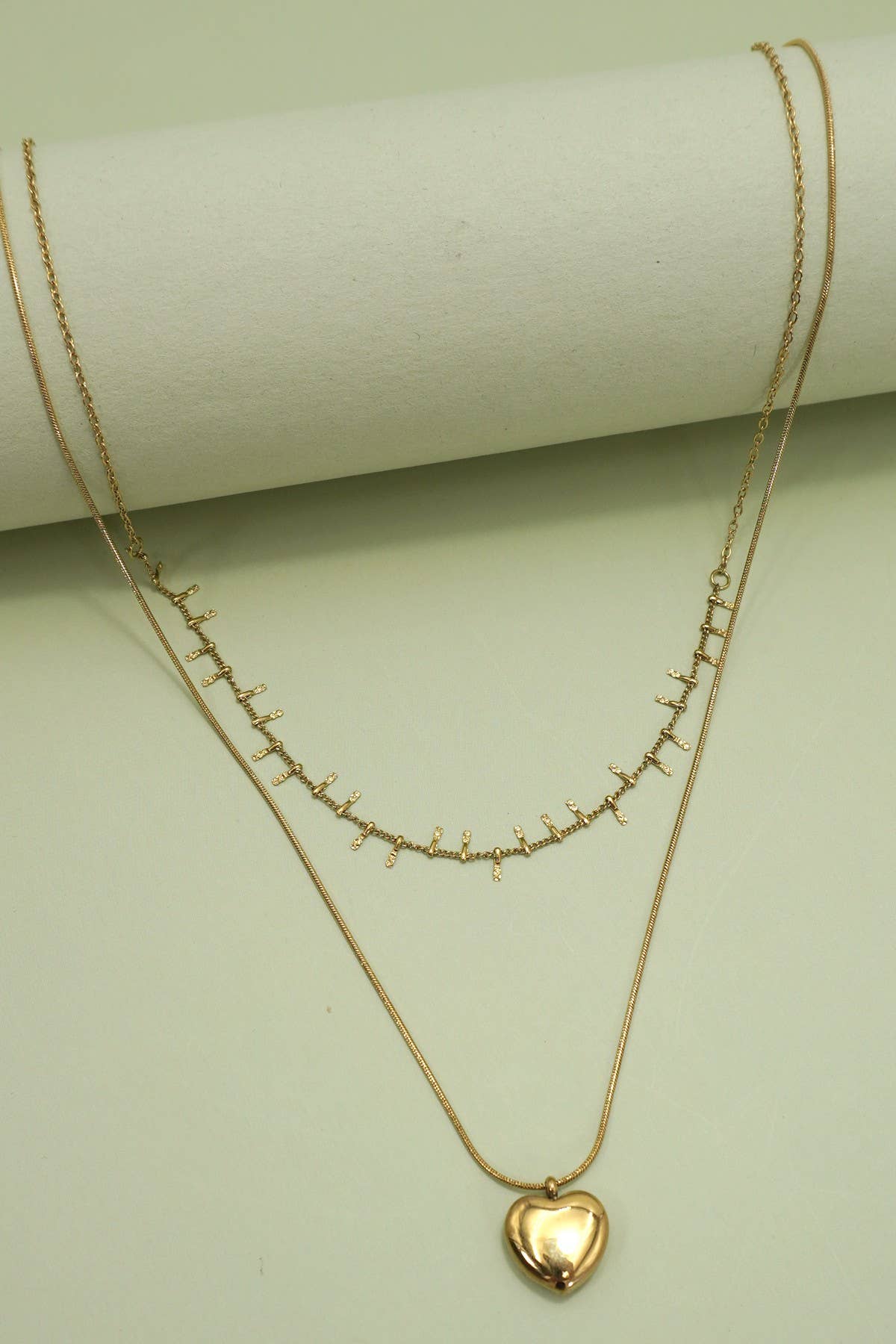 Heather Heart Layer Necklace