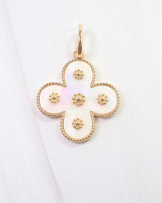 Joanie Clover Charm Mother Of Pearl