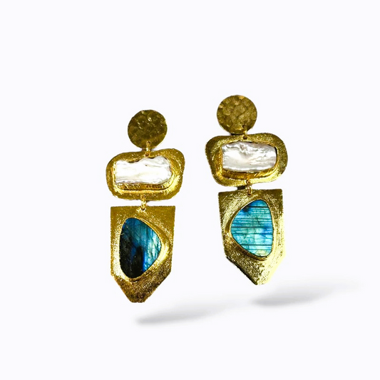 Lustrous Wave Earrings