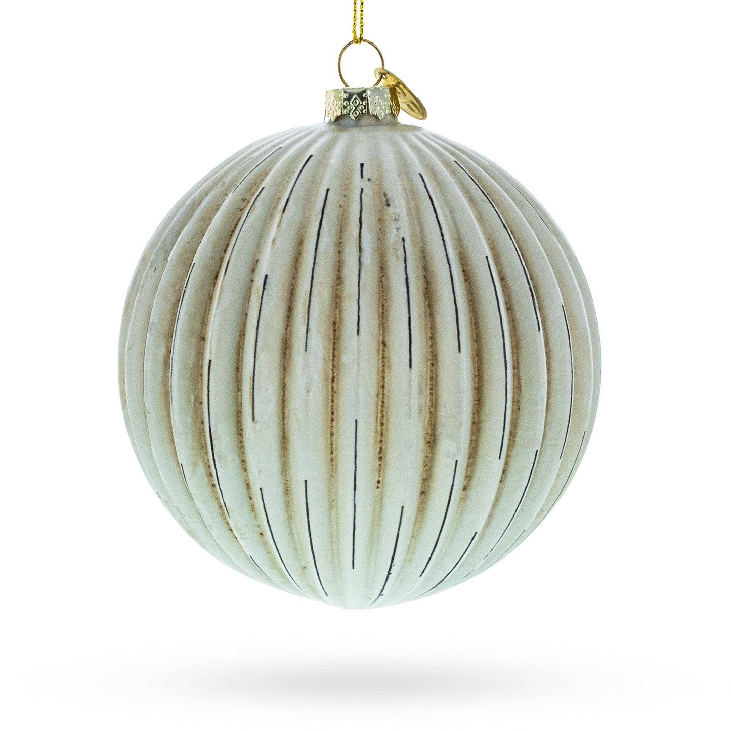 Antique-Style Ribbed Timeless Glass Ornament