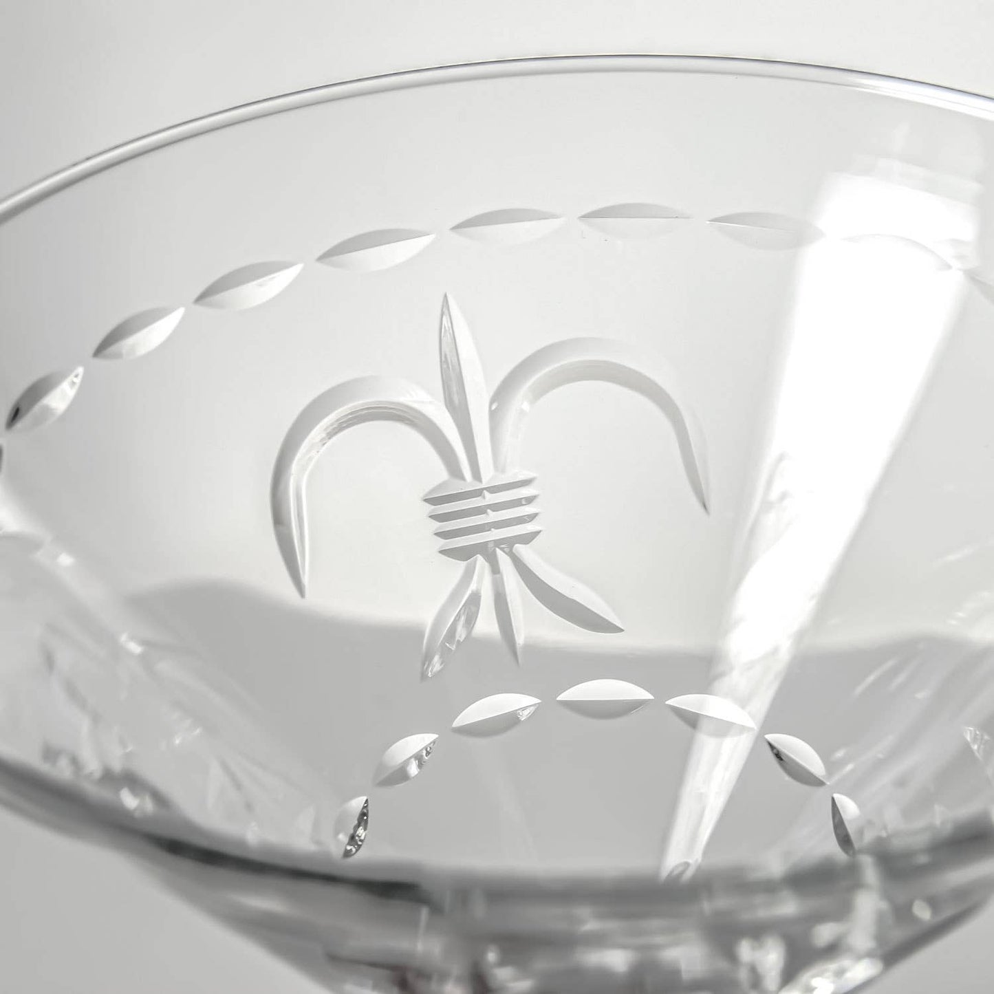 Fleur De Lis Martini Glass