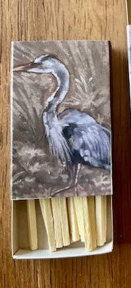 Custom Coastal Print Matchboxes- Crab, Conch, Clam, Crane, Pelican