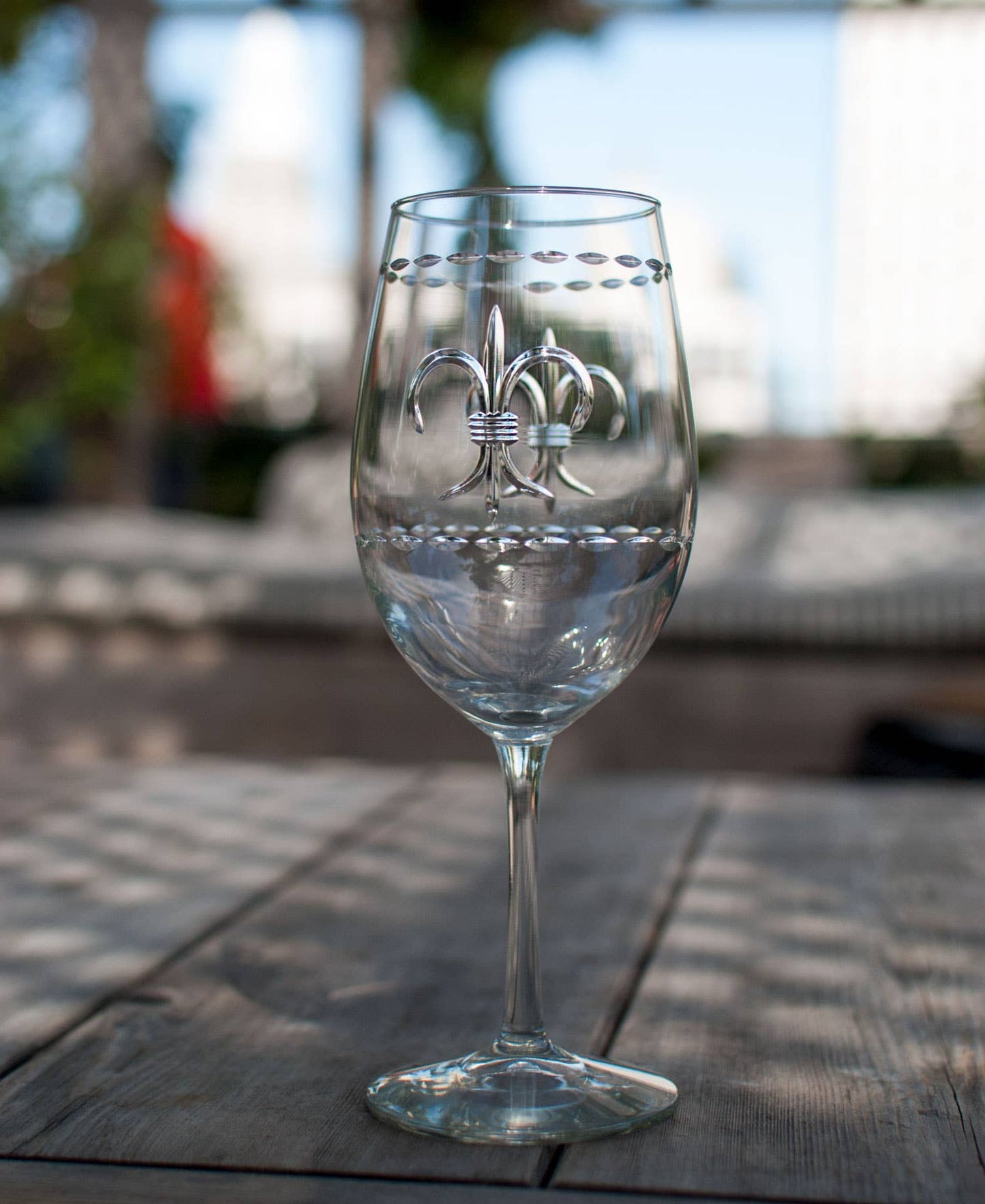 Fleur De Lis Wine Glass