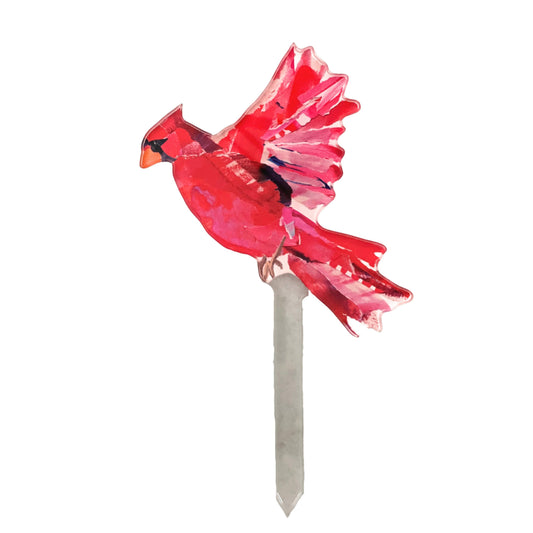 Cardinal In Flight Plant Stick