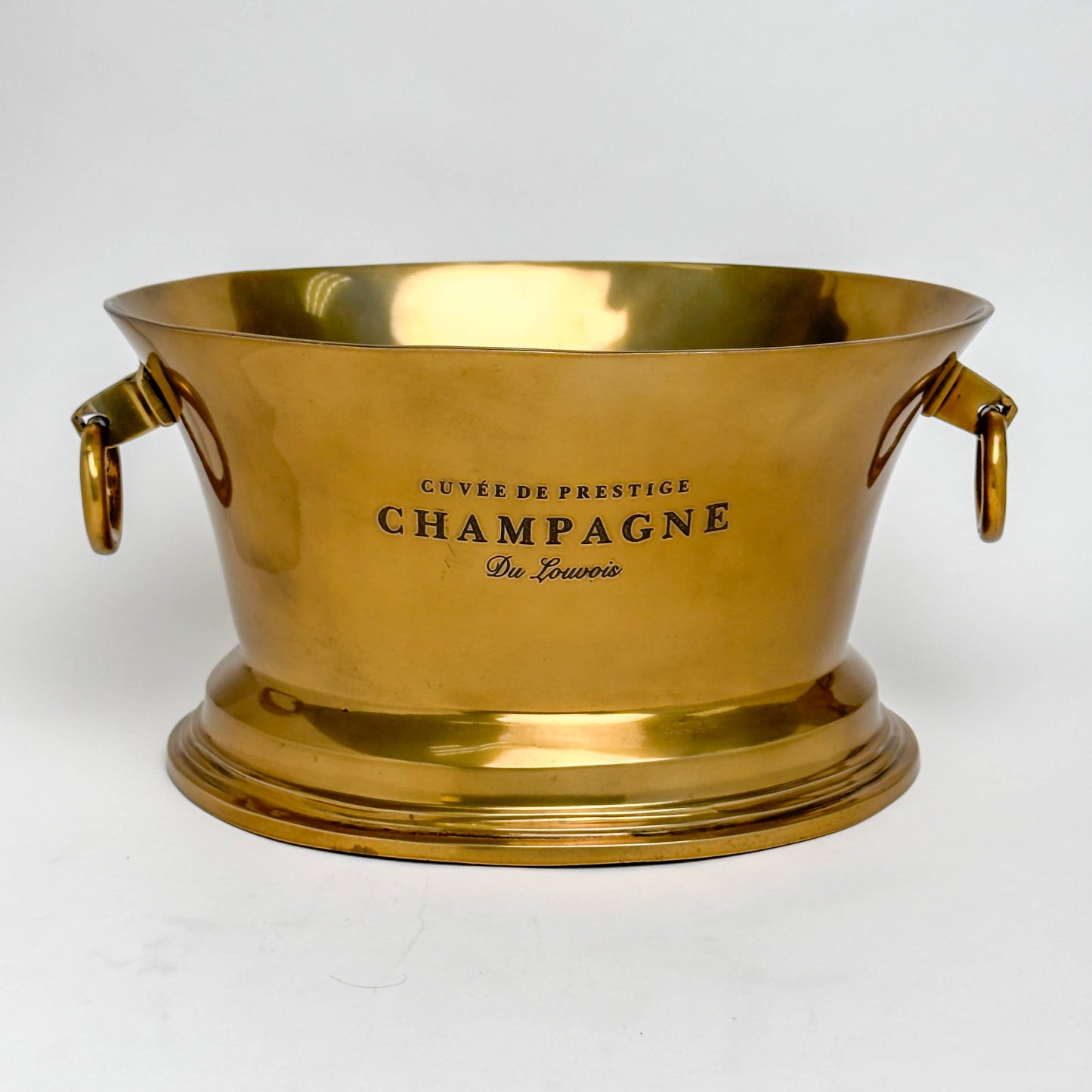 Antique Brass Champagne Bucket with Ring Handles