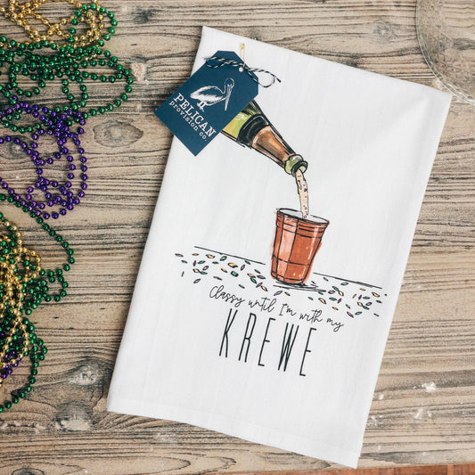 Classy Krewe Tea Towel